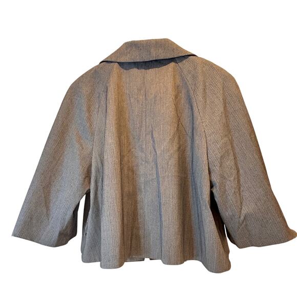 NWT Oversized Minimalist Swing Coat Cropped Preppy Capsule Career Cape Jacket XL - Picture 5 of 7